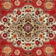 red and tan oriental rug