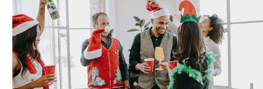 People enjoying a holiday party